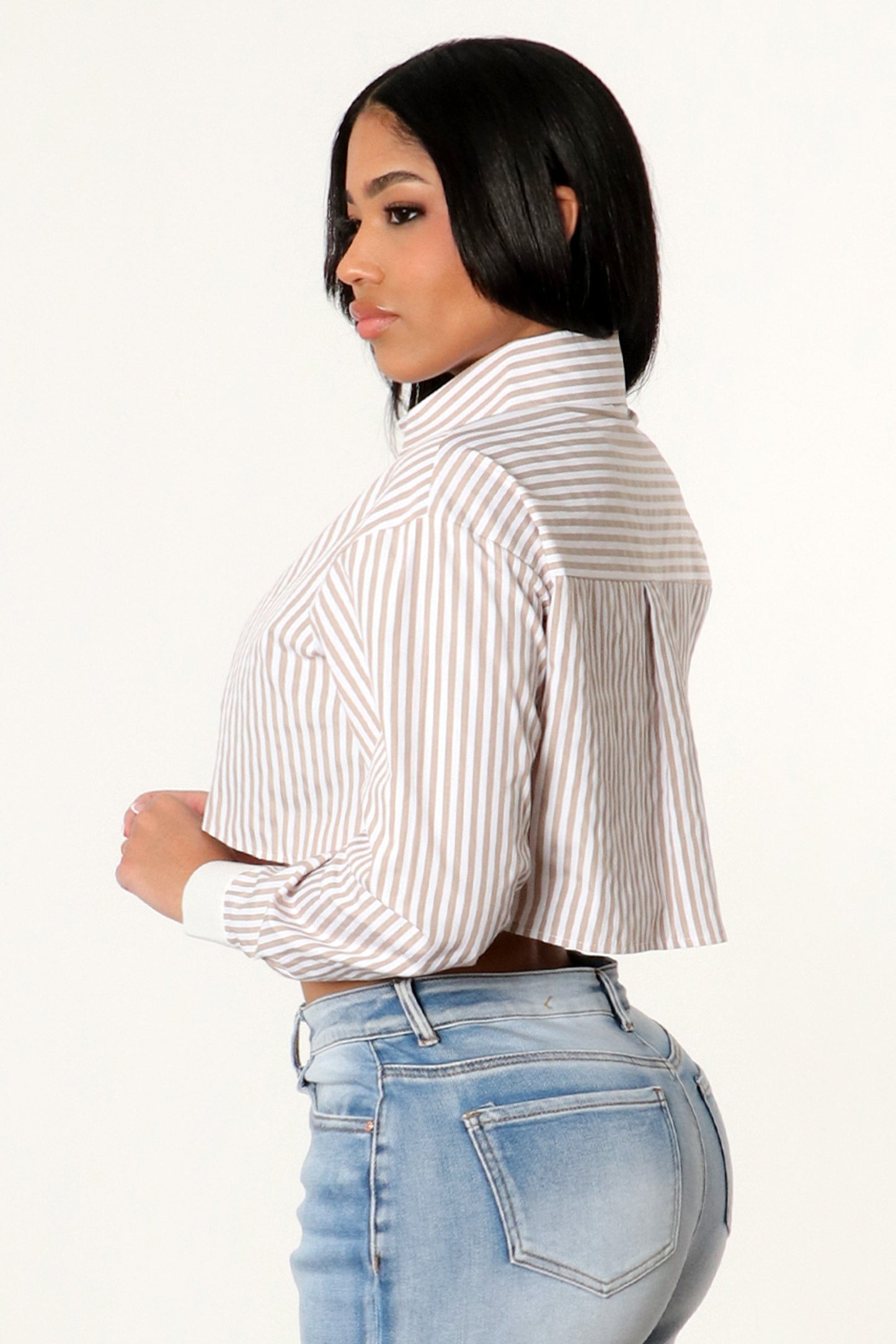 Pinned Striped Shirt