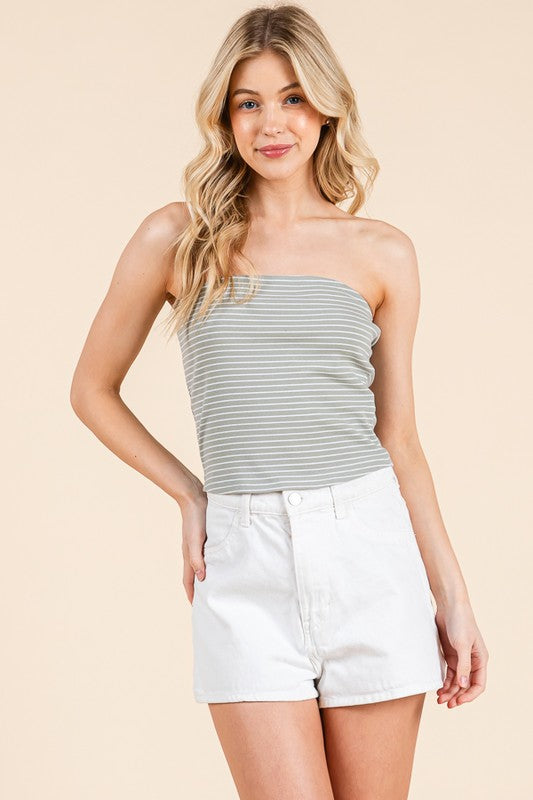 Strapless striped Shirt