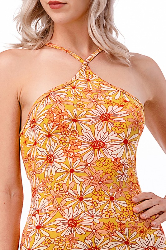 Blossom Cross Strap Mini Dress