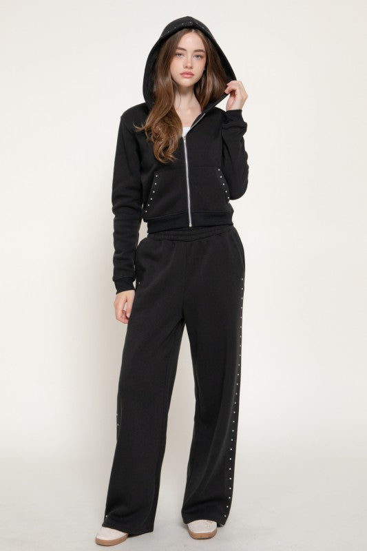 Studded sweat suit