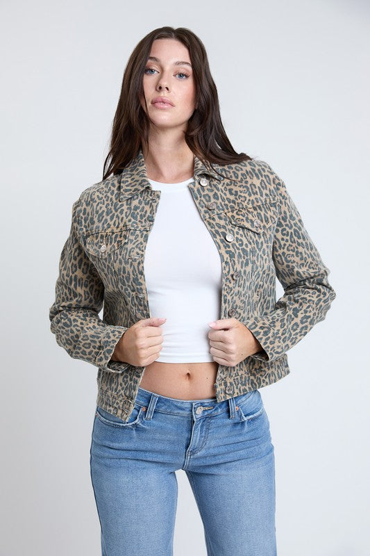 Cheetah Denim Jacket