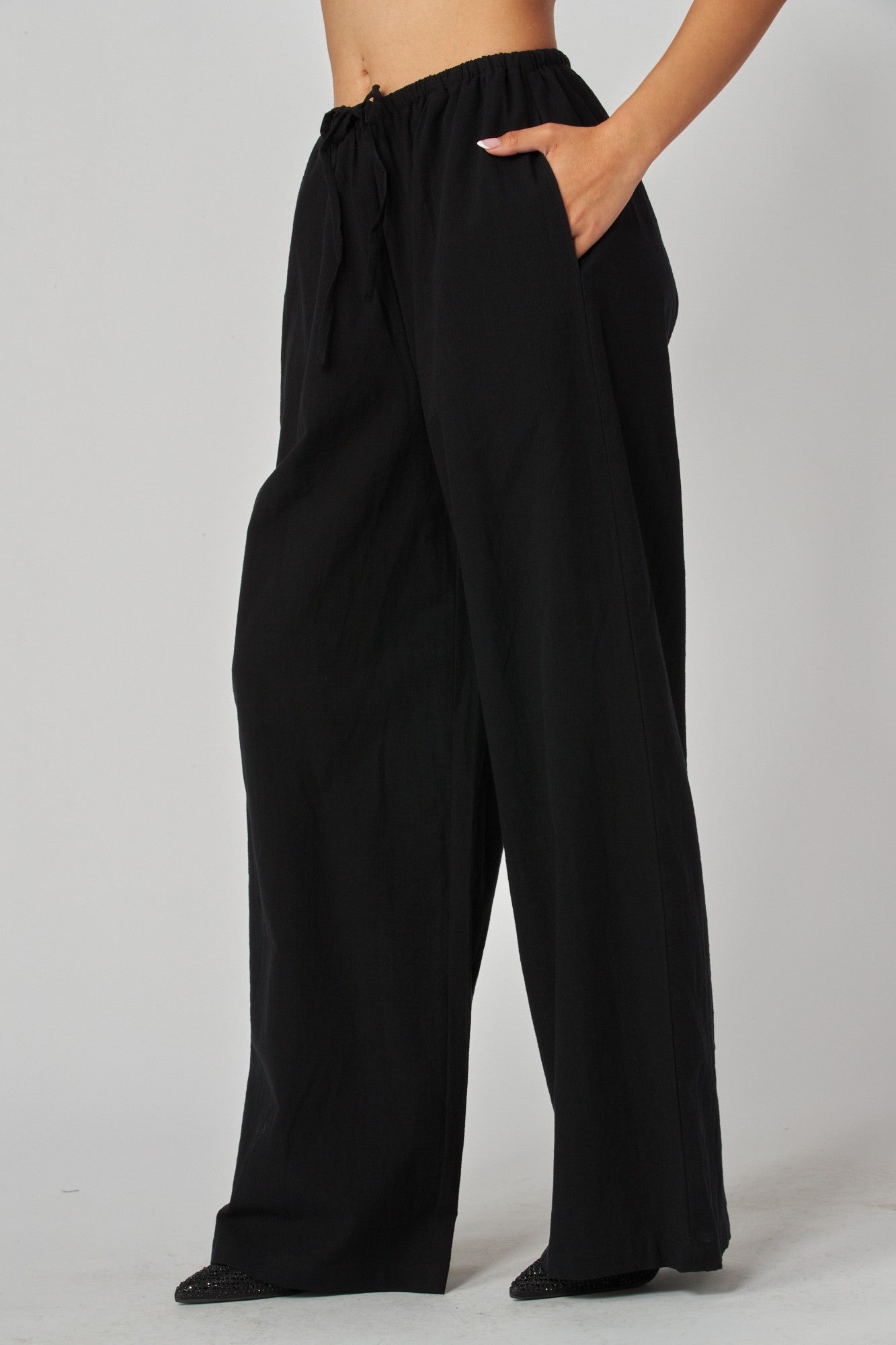 Linen Drawstring Pants