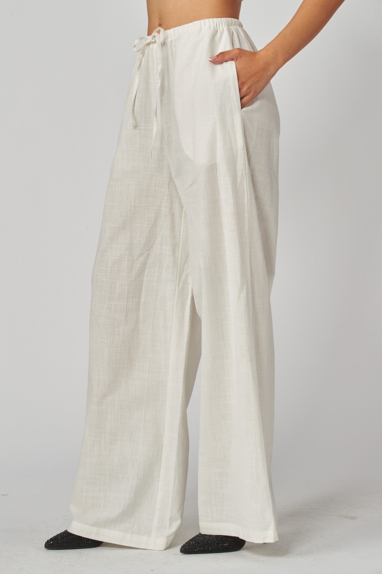 Linen Drawstring Pants