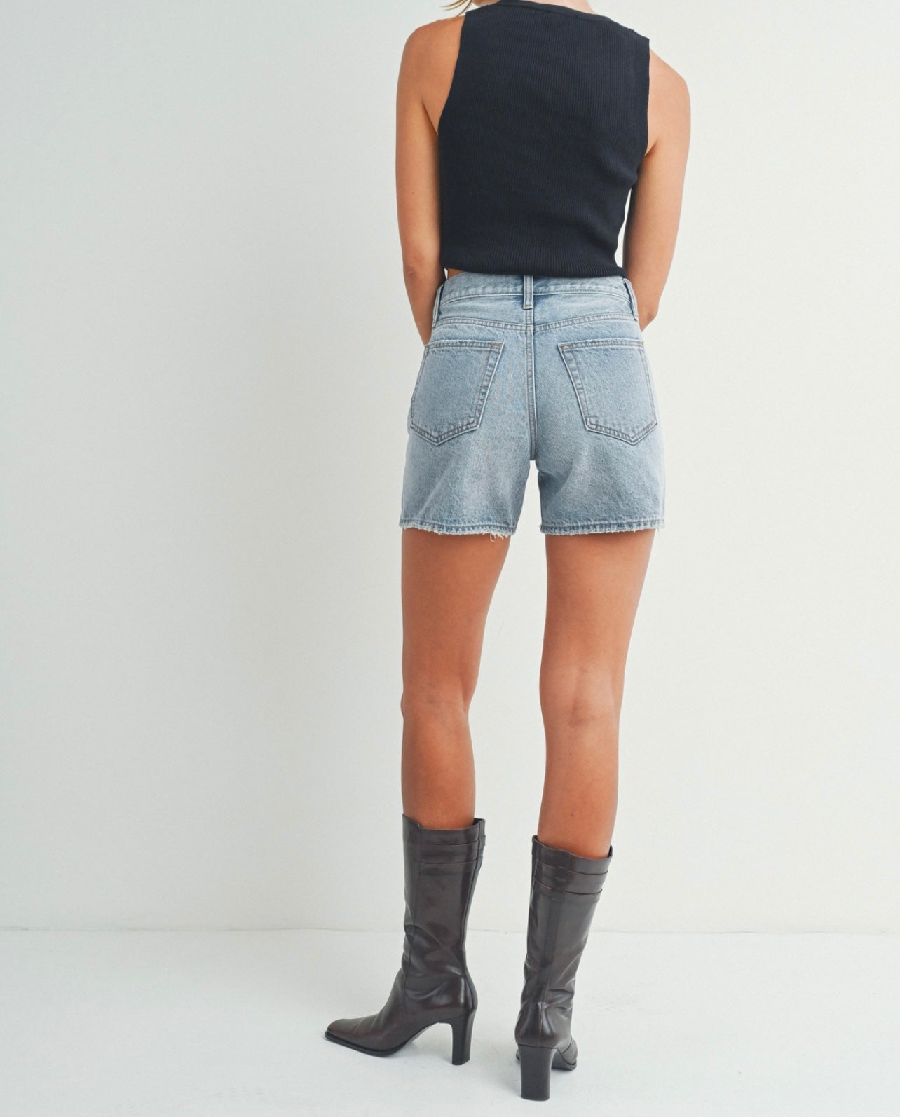 Straight Denim Shorts