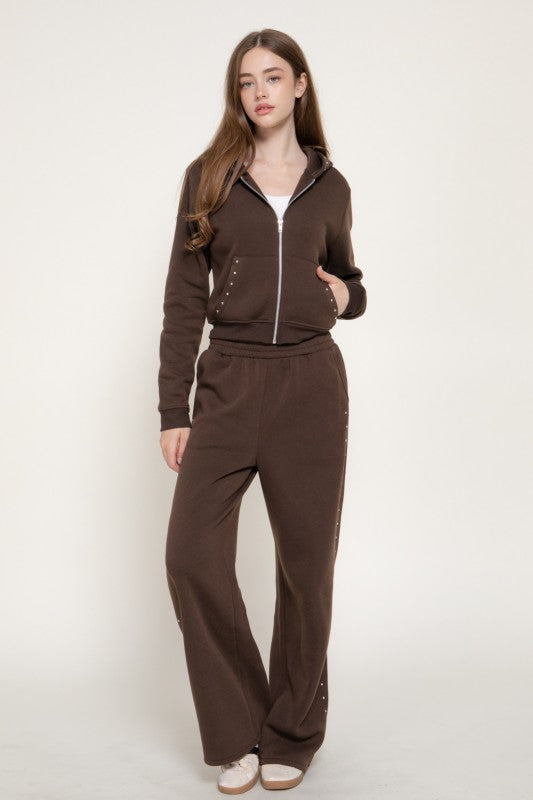 Studded sweat suit