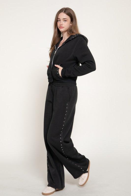 Studded sweat suit