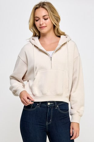 Half Zip Up Hoodie