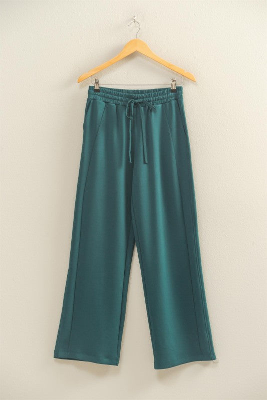 Double Knit Wide Leg Sweatpants