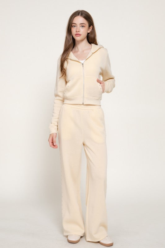 Studded sweat suit