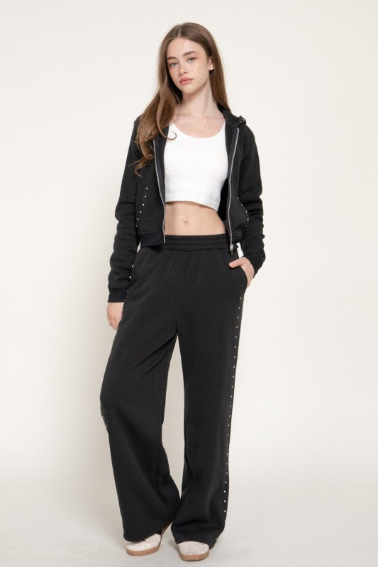 Studded sweat suit