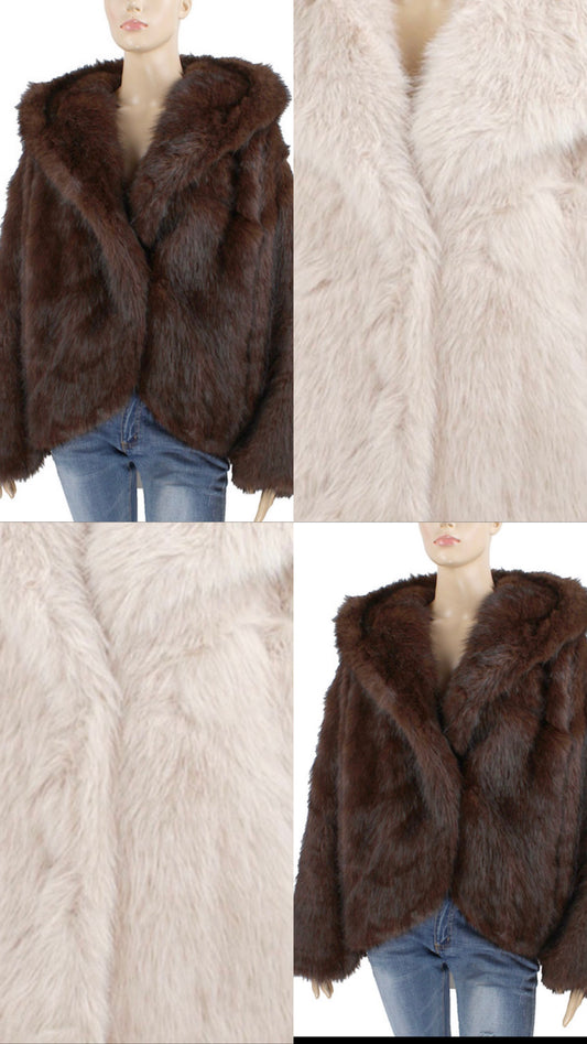 Hooded Fur Coat