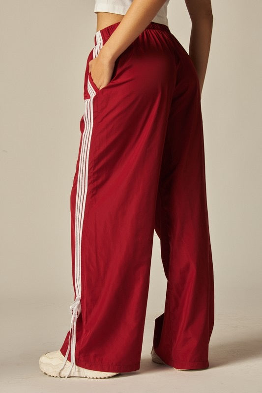 Red Striped Track Pants