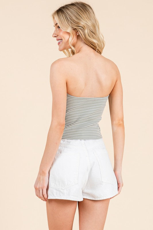 Strapless striped Shirt