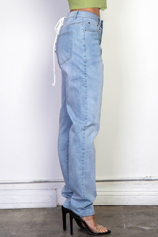 Dream Laceup Baggy Denim