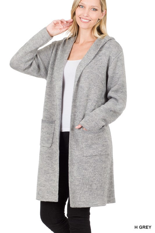 Kris Open Front Hooded Cardigan