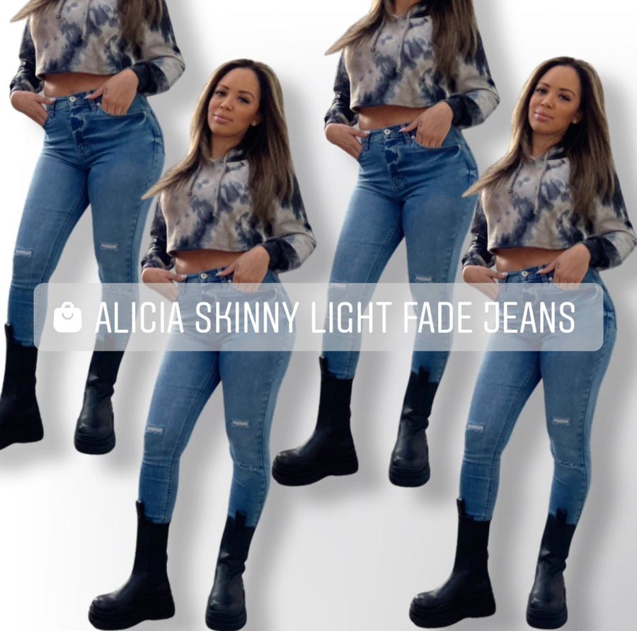 Alicia Skinny Light Fade Jeans